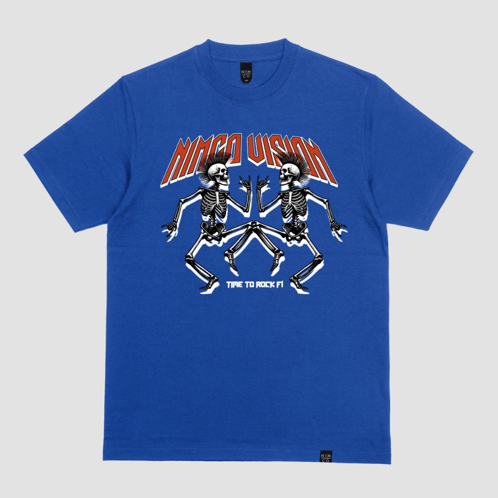 Kaos Nimco Vision Time To Rock 00126 F3 Blue Benhur Tshirt- Kaos pria distro original 100%