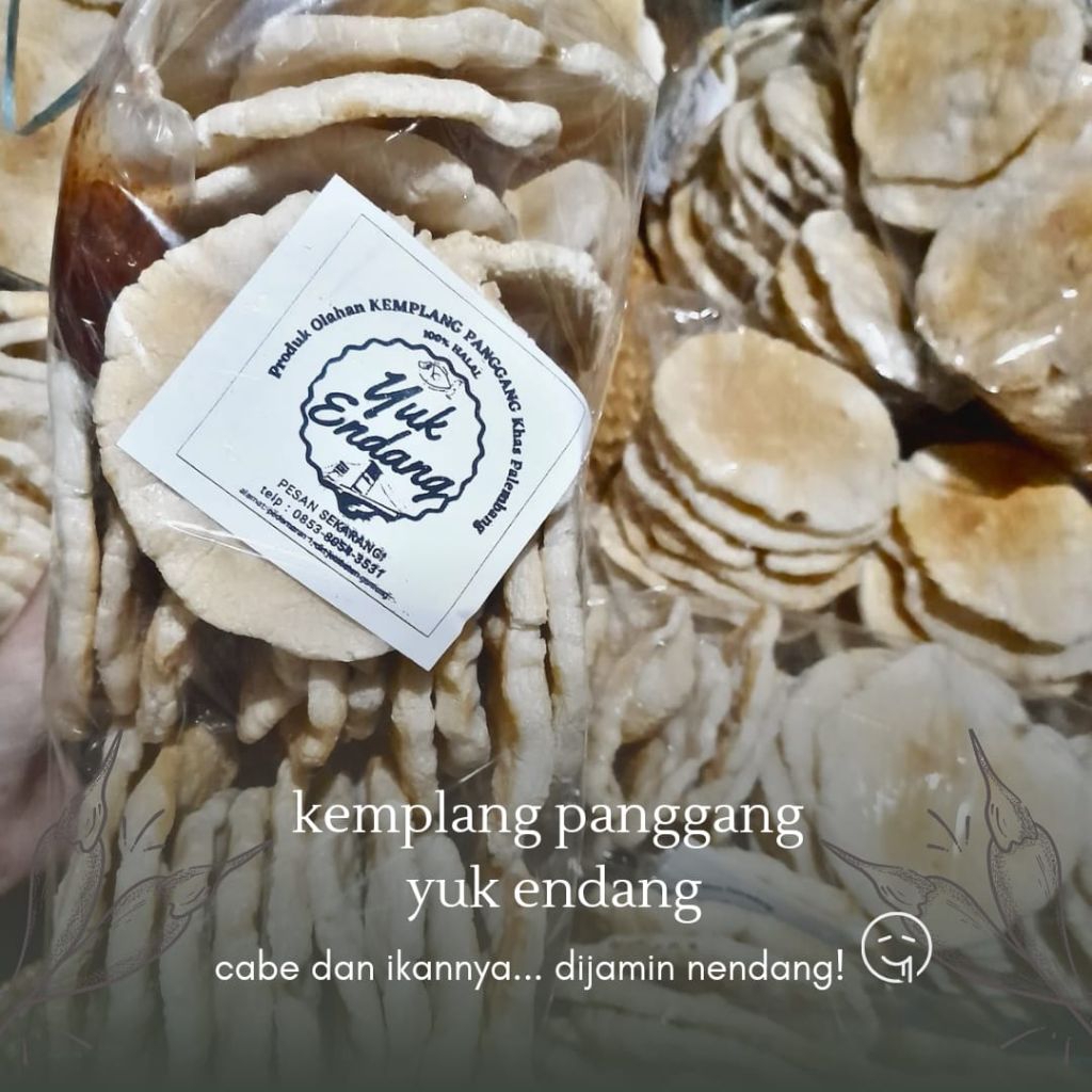 Kerupuk Bakar/Kemplang Bakar Panggang Palembang