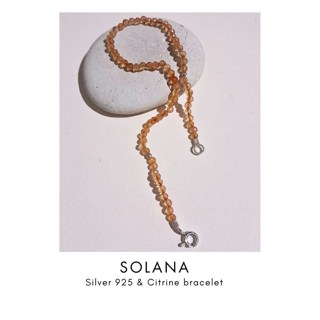UMANIS - SOLANA gelang batu Citrine kait perak 925