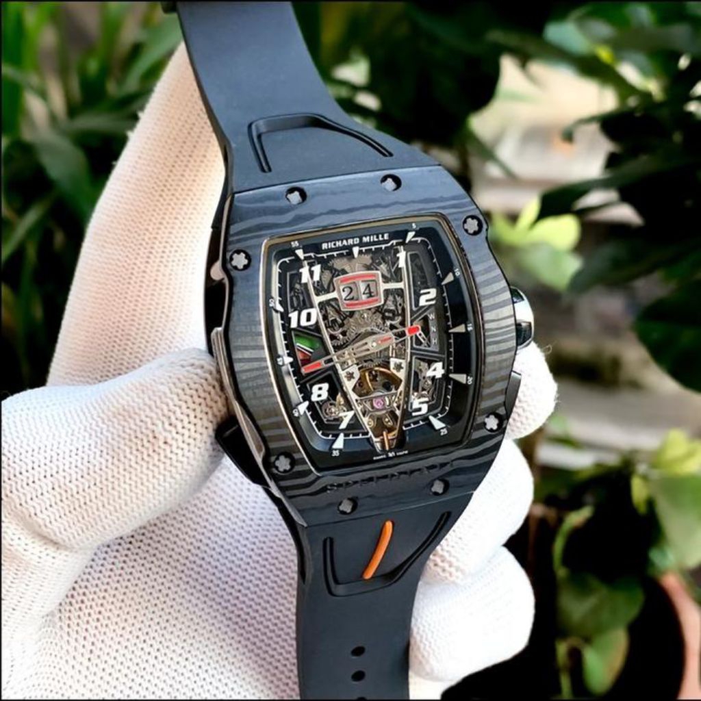 SPESIAL JAM TANGAN RM40-01 CARBON BLACK SWISS MATIC JAM TANGAN OTOMATIS MEWAH KEREN JAM TANGAN ANALO