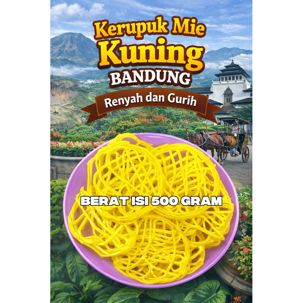 Kerupuk mie kuning | Isi 500 Gram | Gurih renyah | Murah meriah | Viral | Isi banyak| Camilan snack 