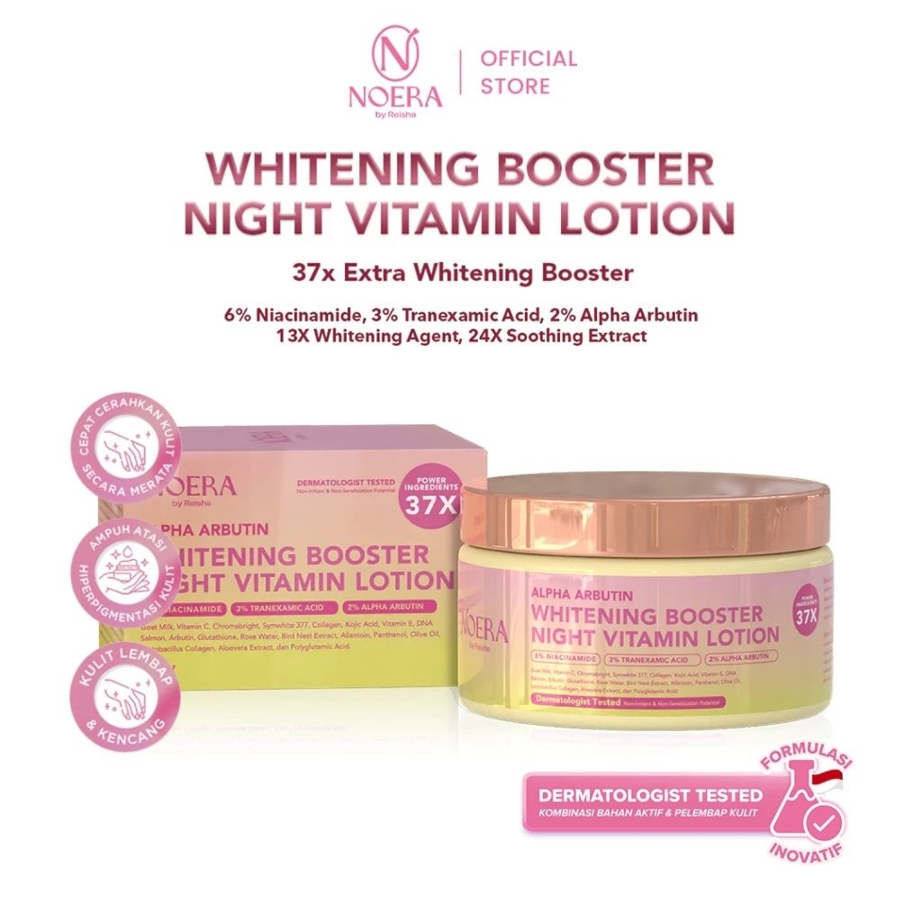 NOERA - HB Sultan Whitening Booster Night Lotion | HB Dosting Pemutih Badan