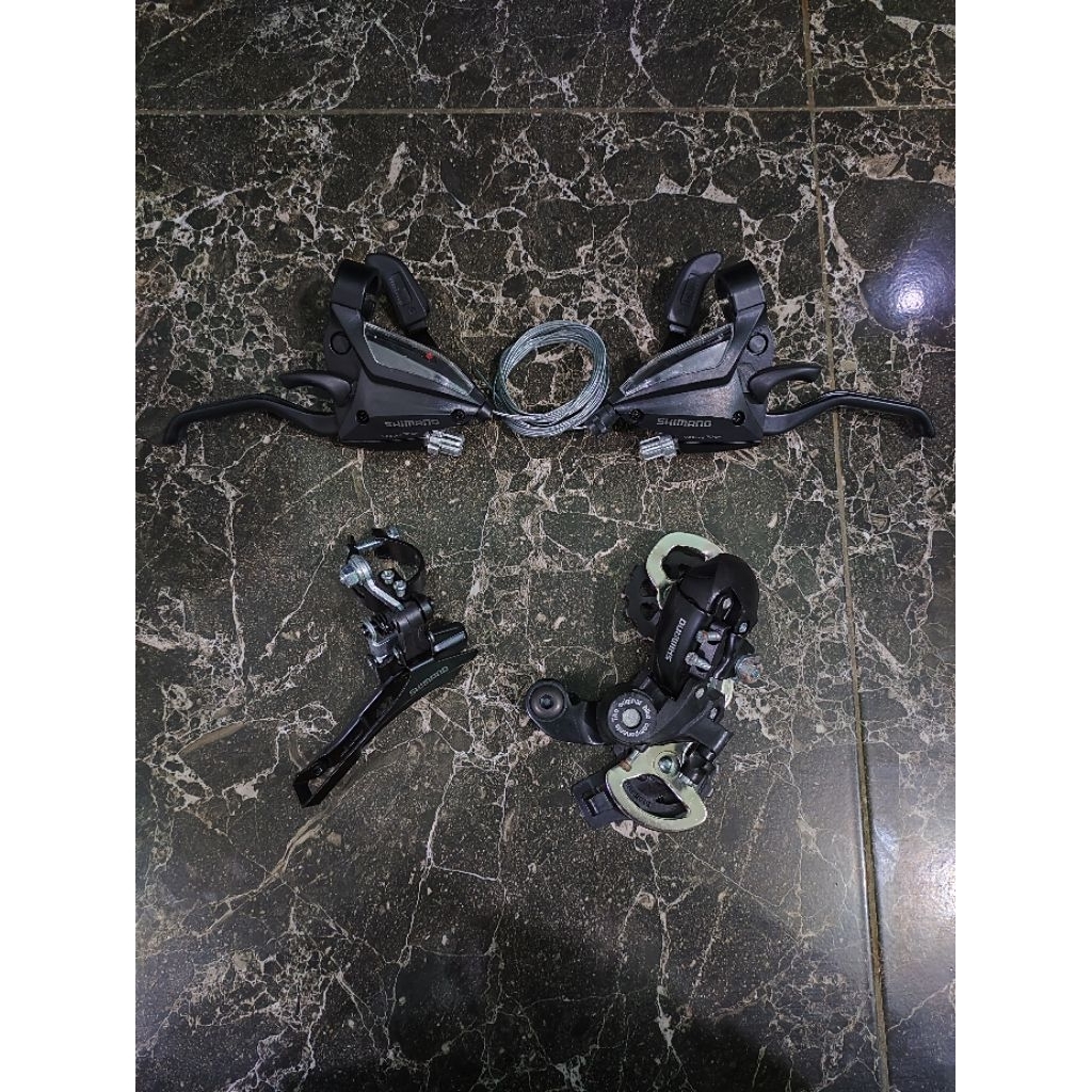 Groupset Shimano 3 X 8 Speed TX35 Original MTB Sepeda Lipat Federal