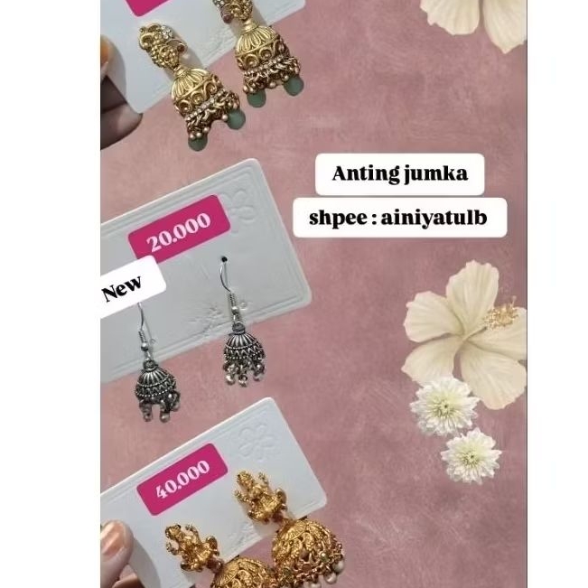 anting india jumka manis