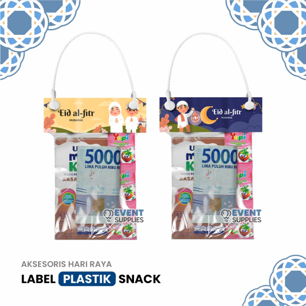 [10 PCS] Tas Snack Lebaran Mini Anak Desain Terbaru | Label Plastik Snack Lebaran | Mini Hampers Leb