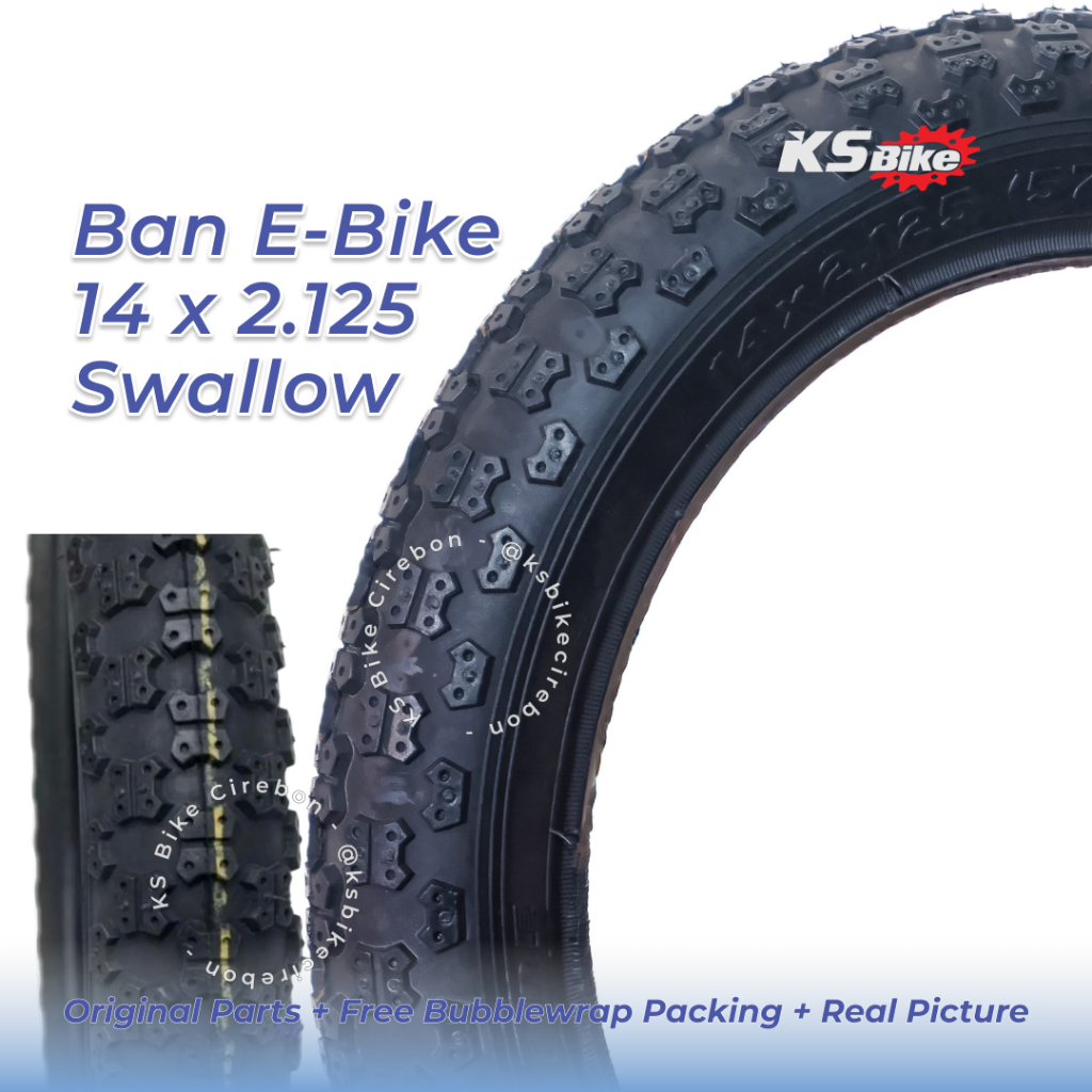 Ban Luar Sepeda 14 x 2.125 Swallow Deli Tire Ban Sepeda Mini BMX Anak Sepeda Listrik Selis Ring 14 B