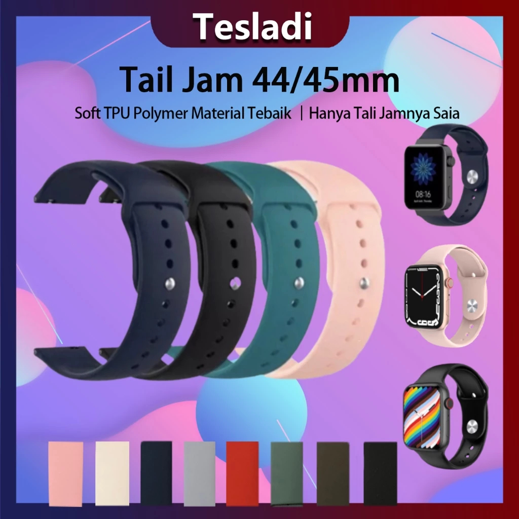 Tesladi Strap Smartwatch Silicone Tali T500+Pro T800 ProMax T900 ProMax GE i9 ProMax S Pro 10 Watch 