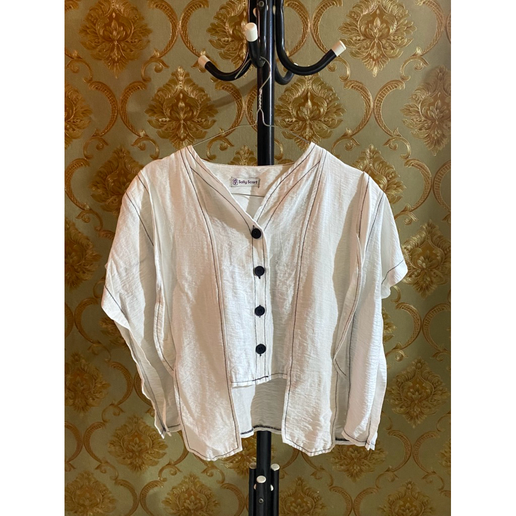 Preloved Sally Scarf One Set Vest Rompi + Rok Wanita