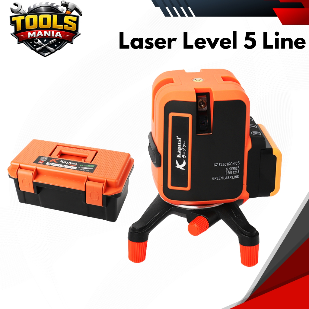 Kapusi Laser Level 5 Line Laser Hijau Instruction Manual 4D K-2633
