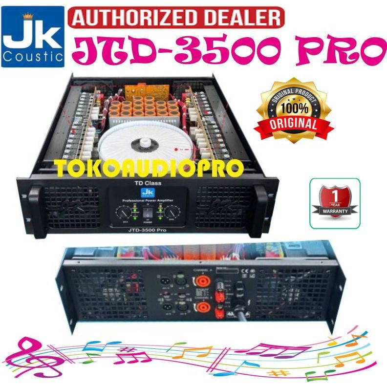 Power JK Coustic JTD-3500Pro 2-channel Power Amplifier JTD3500 Pro Original