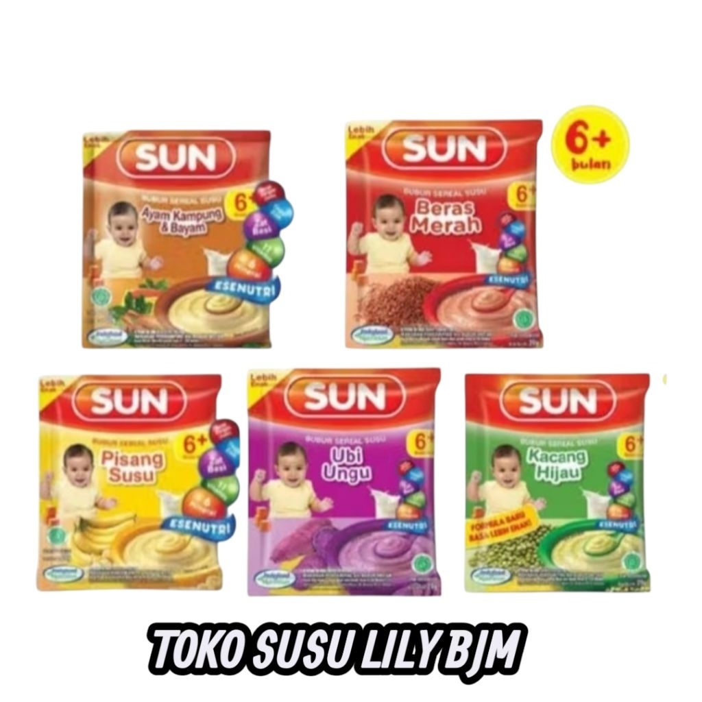 SUN BUBUR BAYI 6+ KEMASAN SACHET 20GR