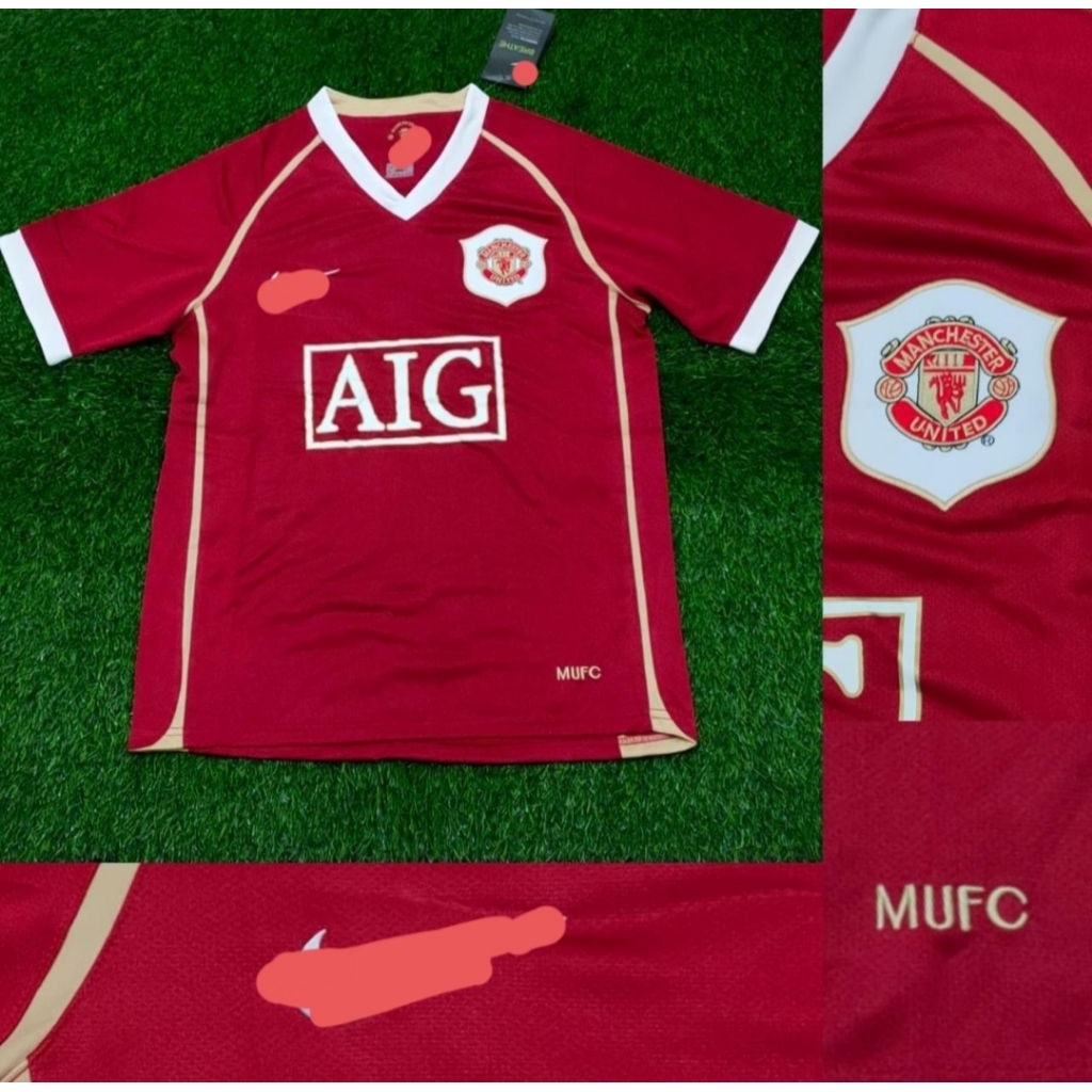 Jersey Kaos Baju Sepak Bola Man Mancester Manchester United Utd MU Home Away 3rd Third Aig Ronaldo C