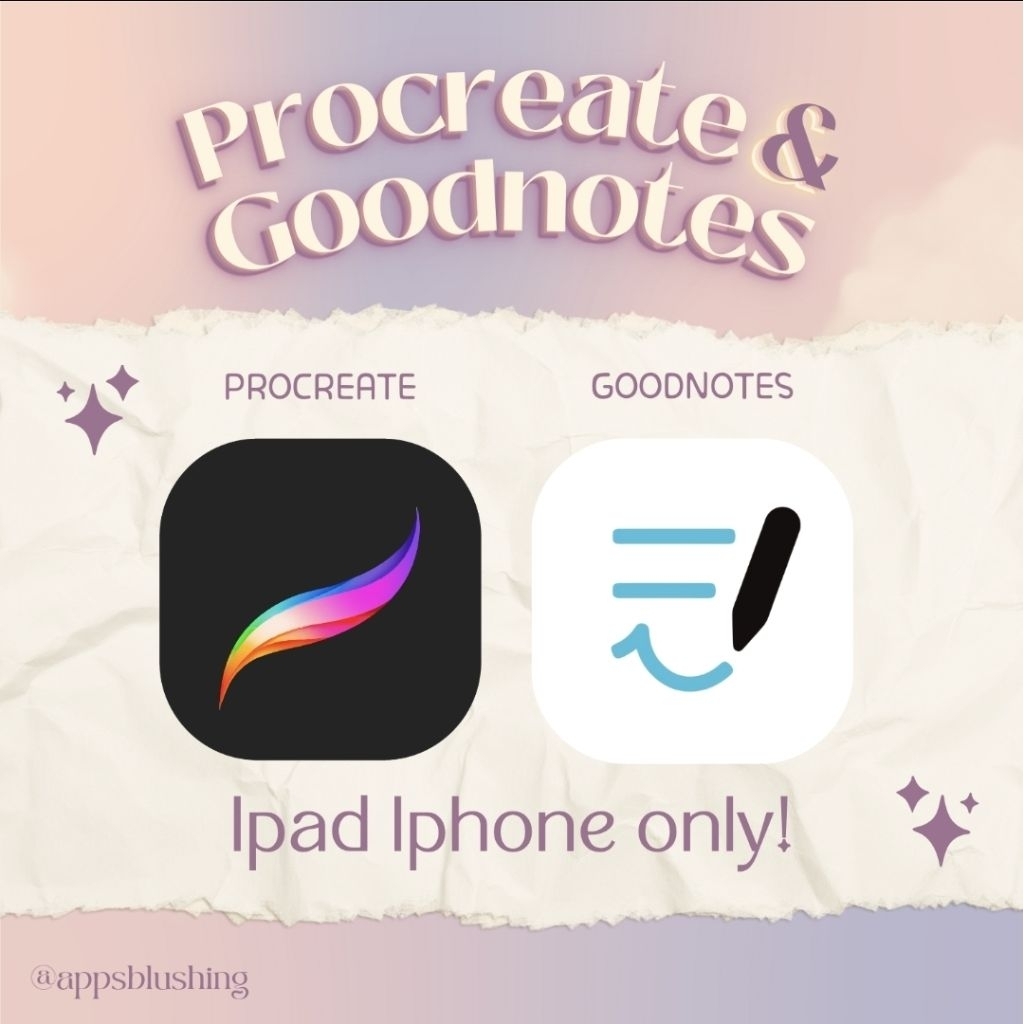 PROCREATE GOODNOTES LIFETIME IPAD IOS