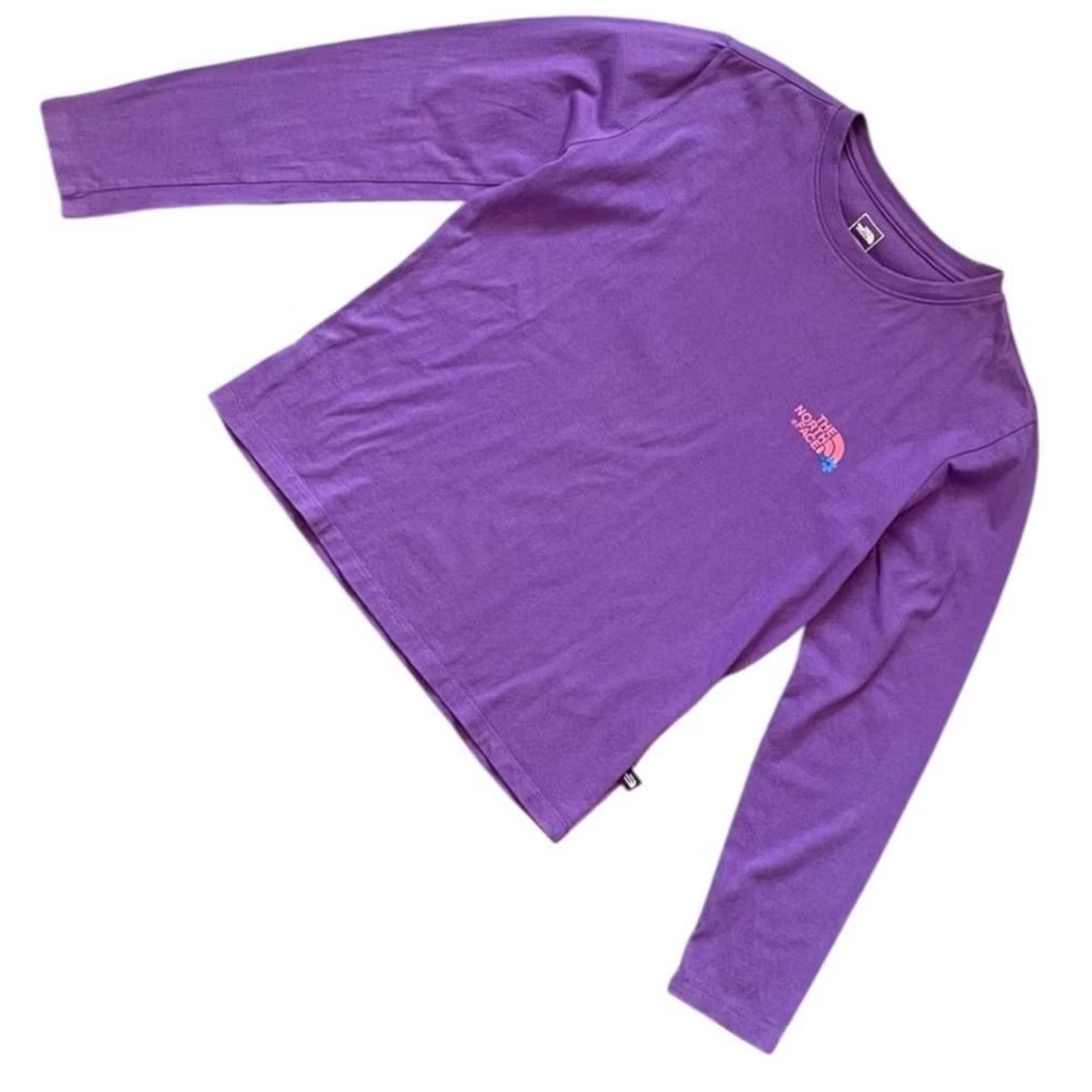 The NOrth Face TNF Purple Long Sleeve Regular Fit / Kaos Lengan Panjang Remaja Dewasa (S)
