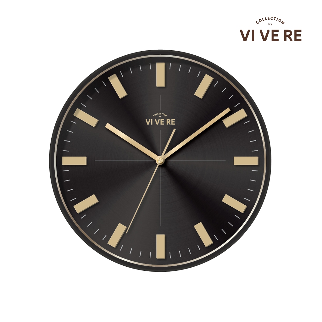 VIVERE Jam Dinding Kei Black Gold