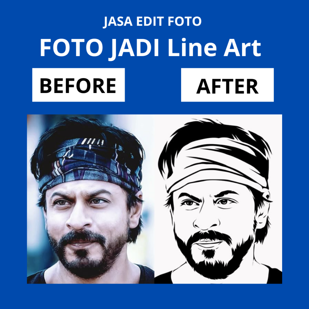JASA EDIT FOTO MENJADI STYLE LINE ART