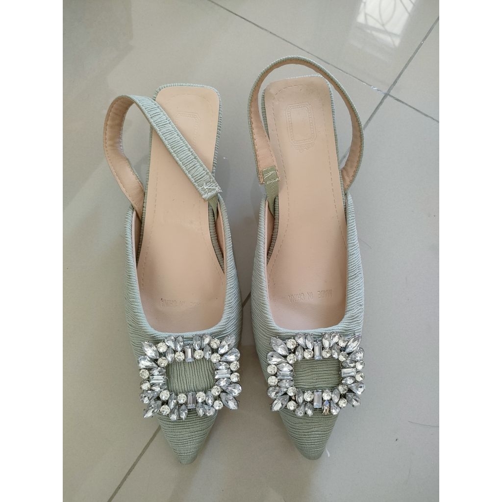 Sepatu Slip On Hijau Mint