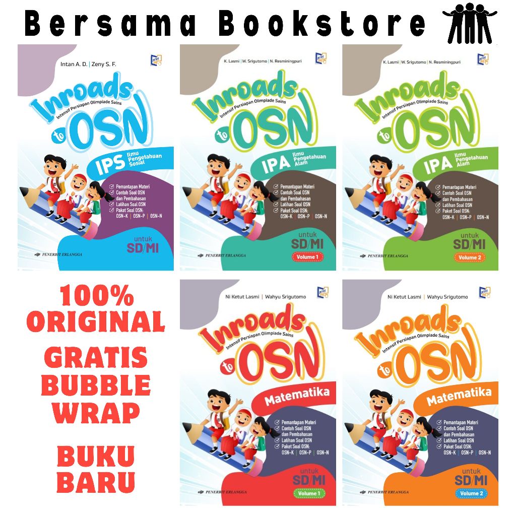 Erlangga INROADS TO OSN IPA, MATEMATIKA, IPS SD/MI Penerbit Erlangga