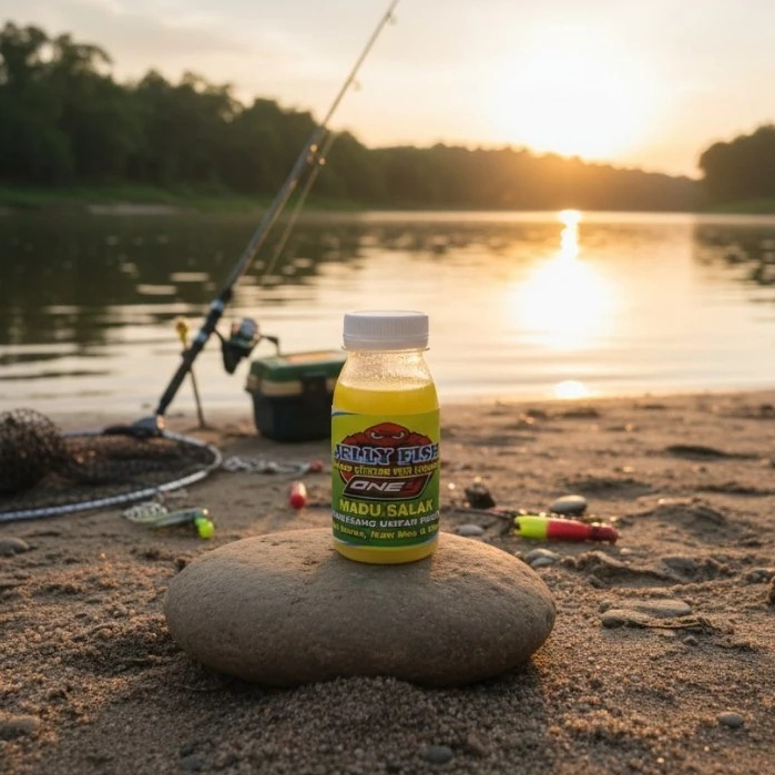 Essen Jelly Fish MADU SALAK – Aroma Pemikat & Perangsang Umpan Semua Jenis Ikan Air Tawar Nila, Band