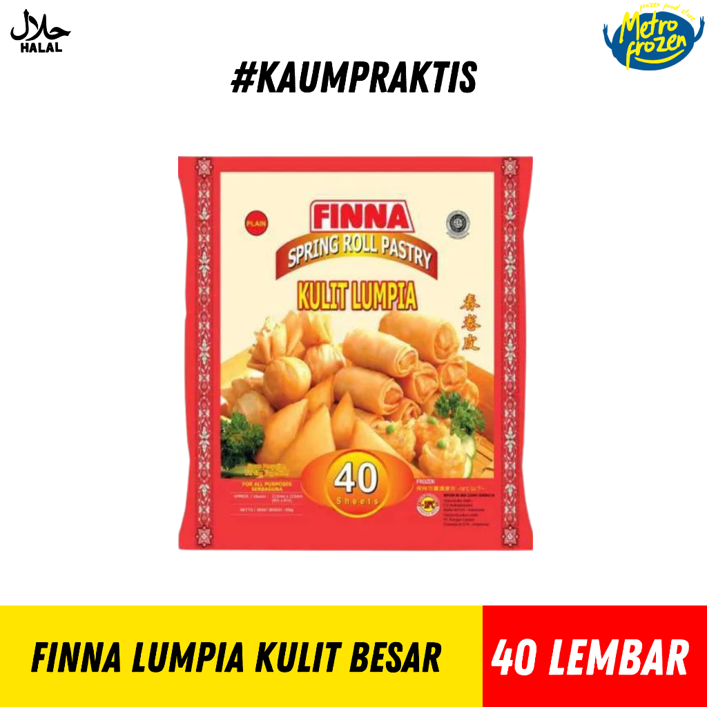 FINNA Kulit Lumpia Besar 40 Lembar //spring roll pastry //kulit lumpia besar