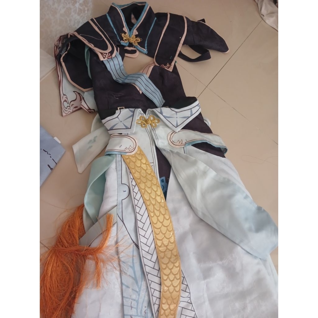 PELUNASAN Costume Cosplay Jinhsi Wuwa Weathering Wave Wudu Size M Wig Manmei