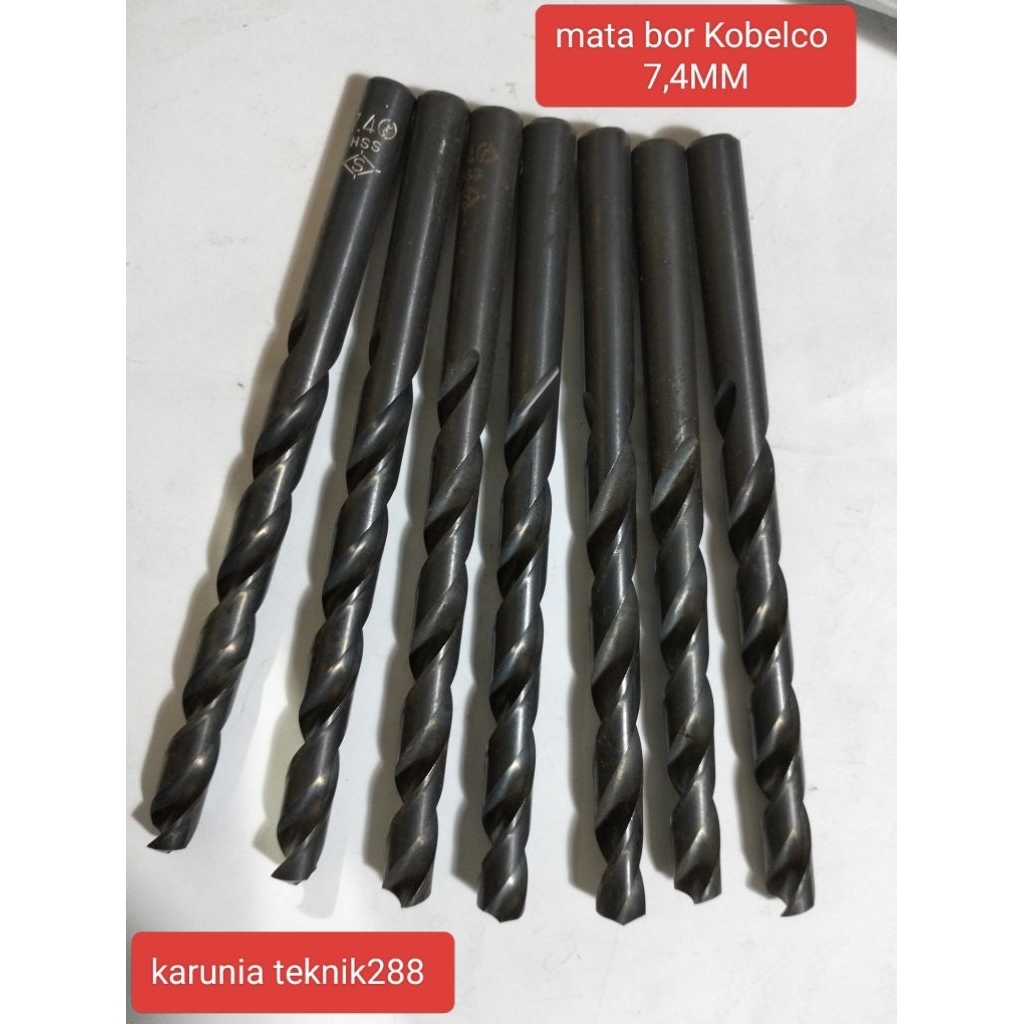 mata bor besi dan stainless 7,4mm Kobelco bukan nachi