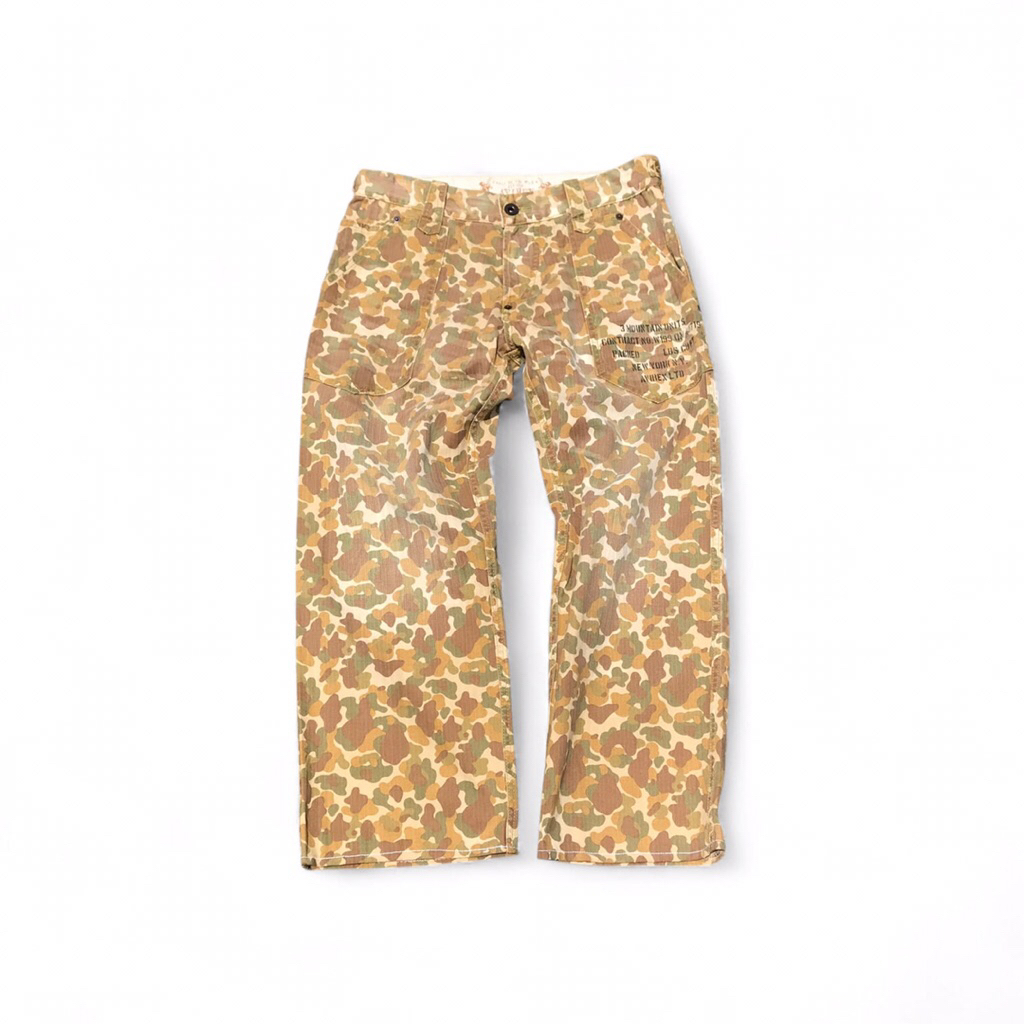 Vintage Avirex Gold Camouflage Cargo Military Us Nato Trouser pants  Size M waist 33  W 30 L 32  Wai