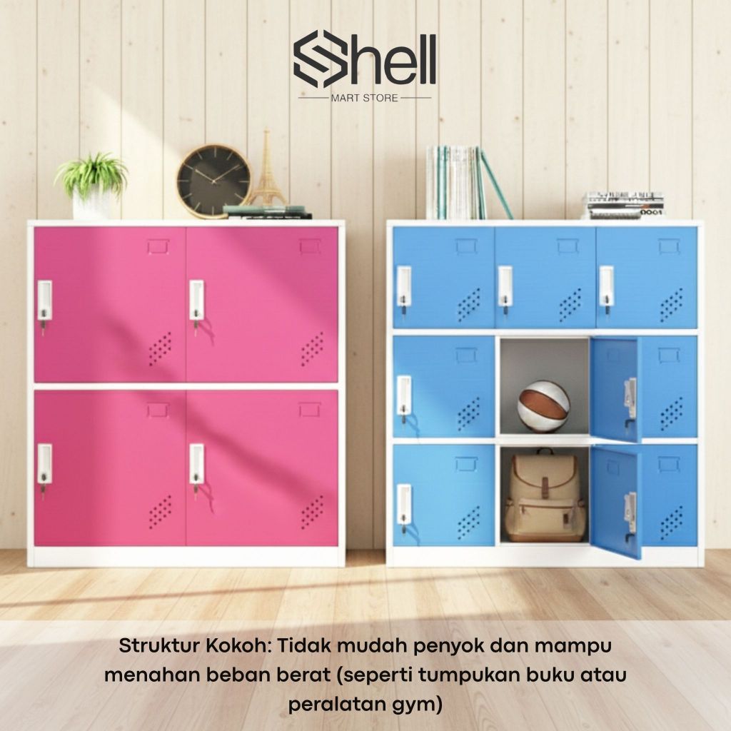 Loker Besi Warna Warni Loker Tas Sekolah Lemari Tas TK Loker Besi Anak Penyimpanan Tas Ruang Kelas