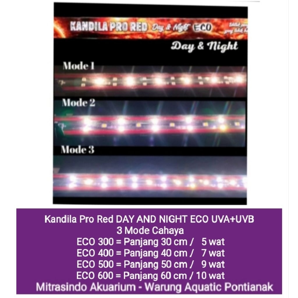 Lampu Kandila T4 Pro Red Day & Night Eco 300 400 500 600  UVA + UVB KHUSUS INSTAN