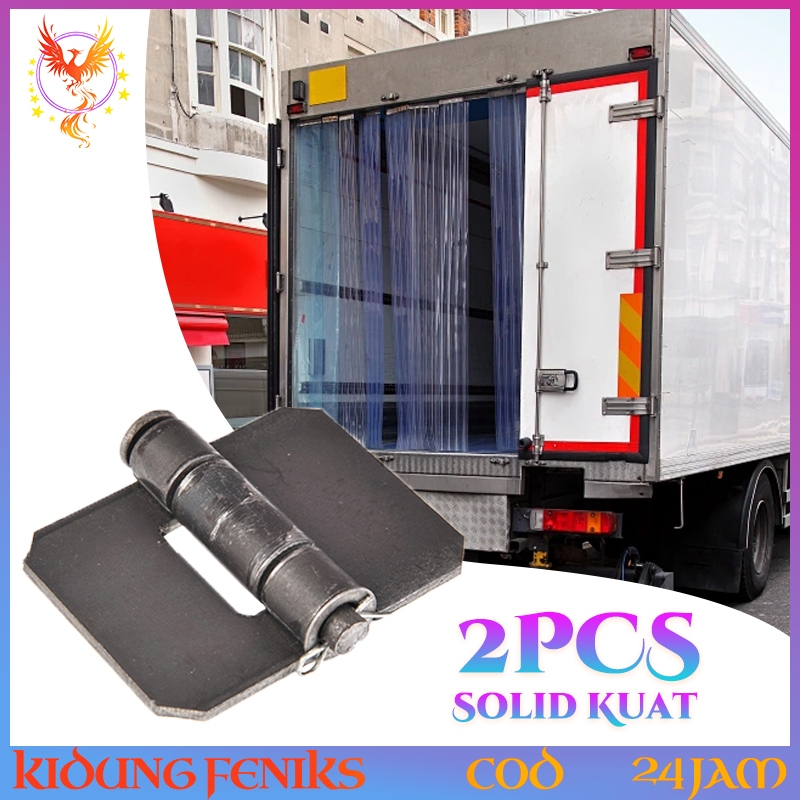 2pcs Engsel Las Heavy Duty Engsel Bubut Pintu Besi Baja Karbon Tahan Beban Berat As 19mm Kuat