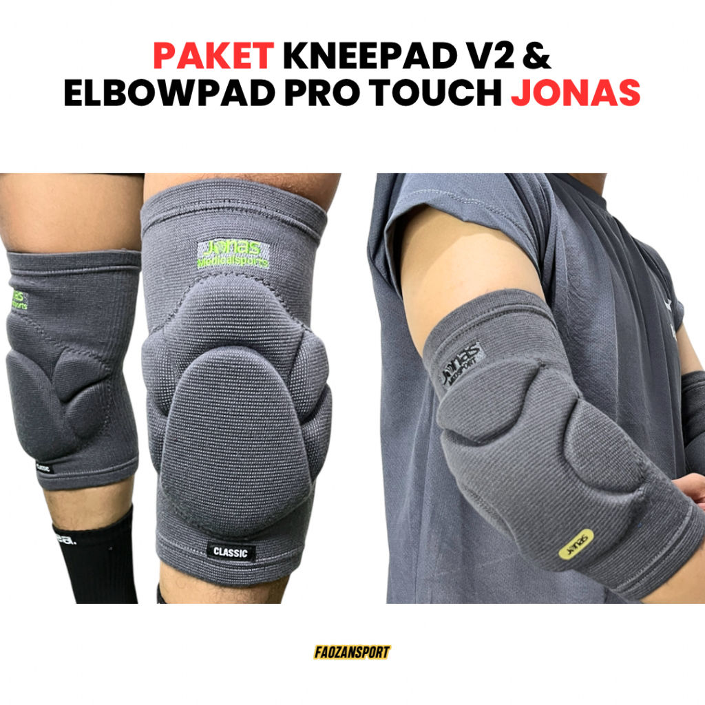 Jonas Kneepad Elbowpad Set Deker Lutut dan Siku Kiper Futsal Sepak Bola Pelindung Olahraga