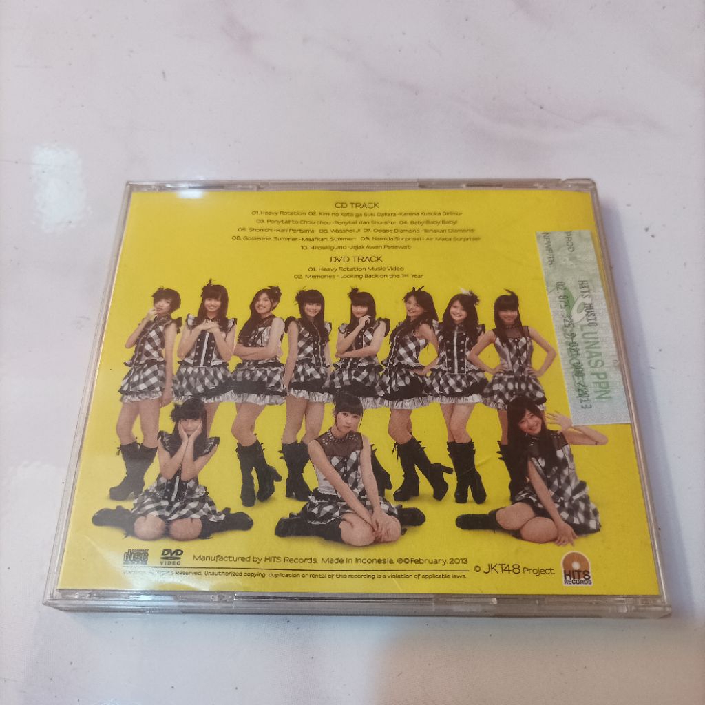 Original CD Audio dan DVD Klip Double Disc JKT48 Album Heavy Rotation