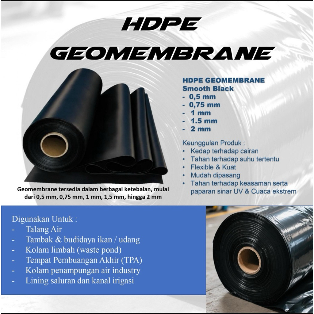HDPE Geomembrane - tebal 1 mm
