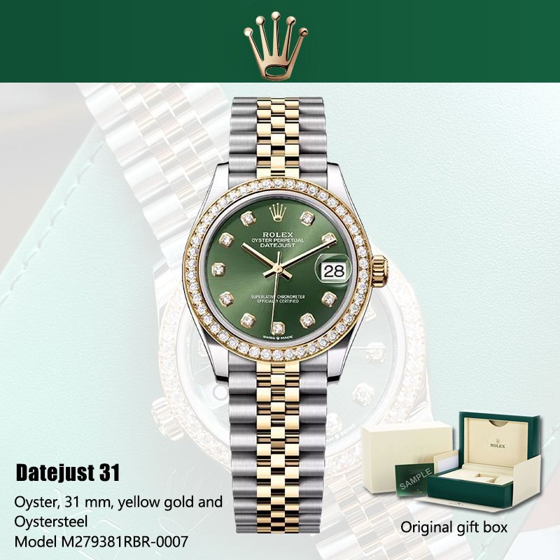 [100% ORI BARU Rolex watch] 100% original Jam tangan rolex wanita Datejust 31mm M279381RBR-0007 Baru
