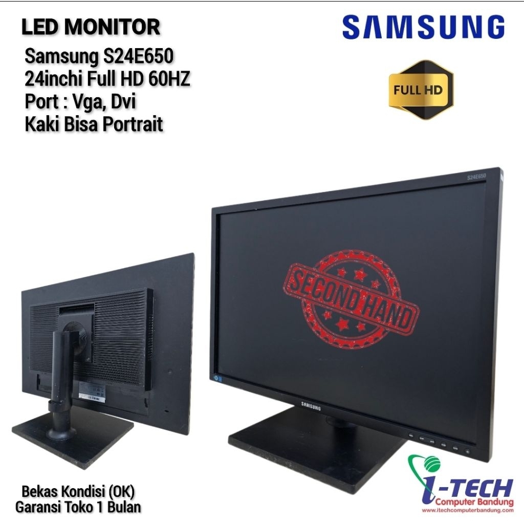 MONITOR LCD | LED 19" 20" 21" 22" 23" 24" SAMSUNG HD | FULL HD BEKAS KONDISI NORMAL