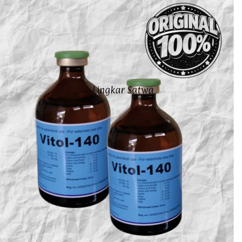 Vitol 140 - 100 ml / Vitamin ADE Hewan / Vitamin Kulit rambut