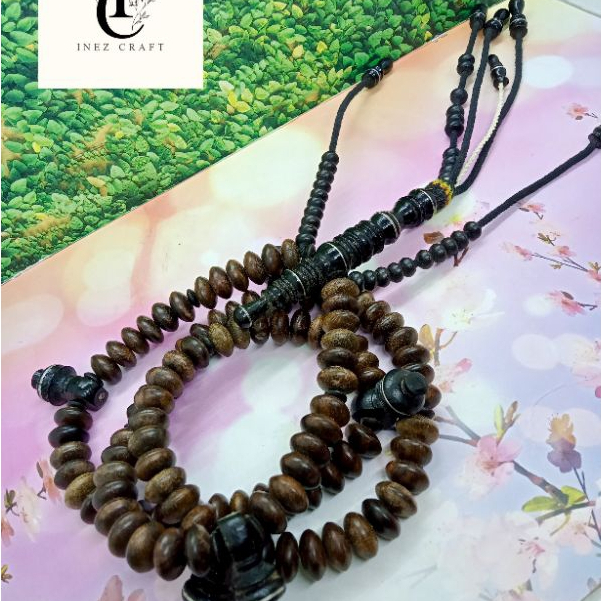 Tasbih tijani kayu Kalimosodo kombinasi kelor hitam T34