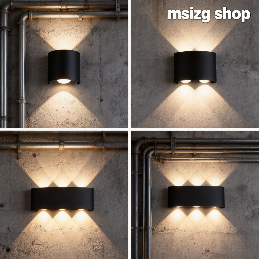 Lampu Dinding Taman Outdoor COB 4 MATA / LED Wall Light Minimalis 4 LAMPU 4X1W SUDAH TERMASUK LAMPU