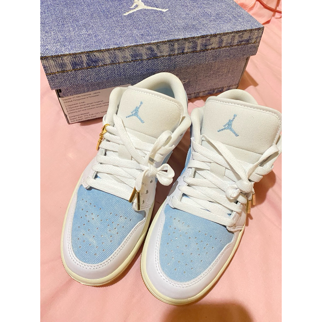 Air Jordan 1 Low Denim Worn Blue White Gum
