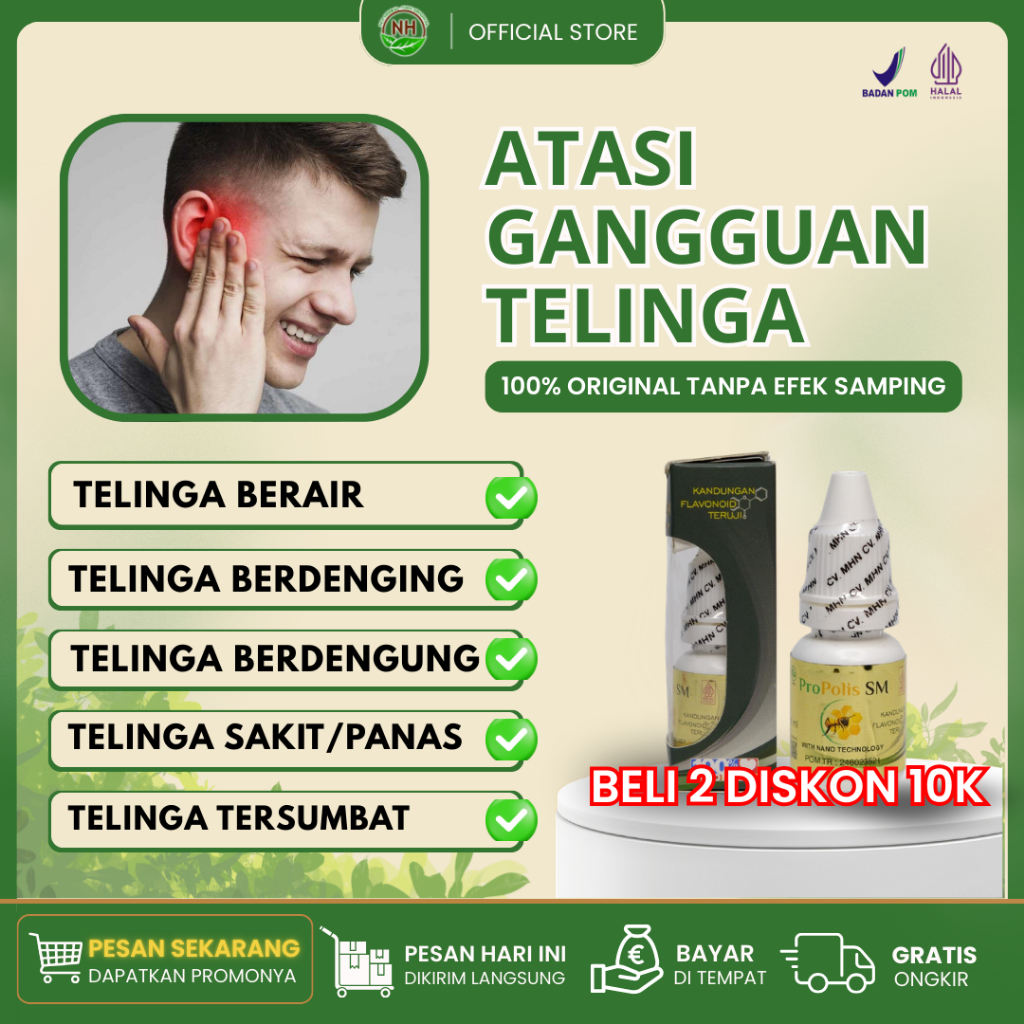 Obat Telinga Tersumbat Akibat Penumpukan Kotoran Mengeras - Telinga Berbunyi Denging - Telinga Berde