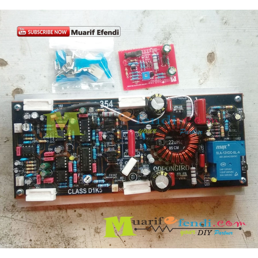 KIT Power Amplifier Class D UCD D1K5 UPDATE MARET 2026 PROTECTOR LIMITER AUTO CLIP RELEASE 354