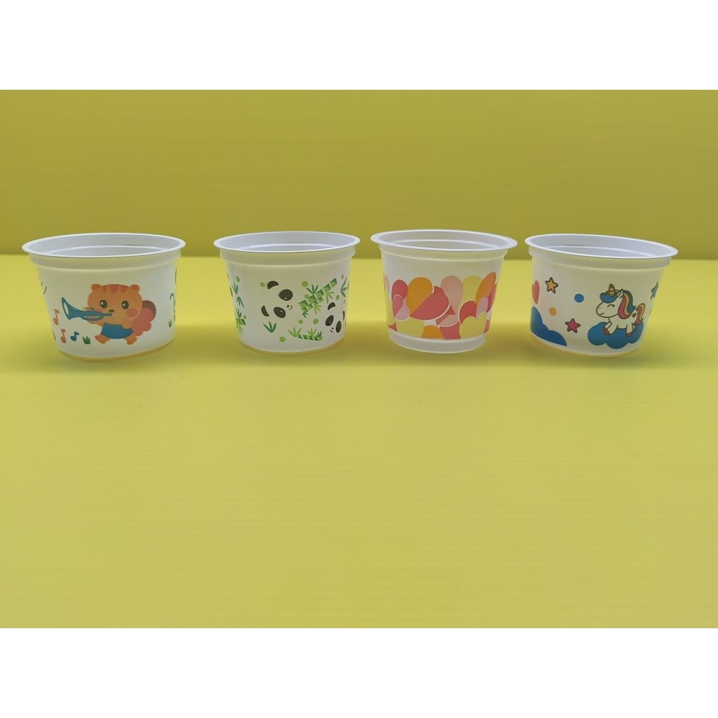 50 PCS - CUP ESKRIM KARAKTER 100ML/CUP ES CREAM MOTIF/CUP ES CREAM PLASTIK MOTIF PRINTING/CUP JELLY/