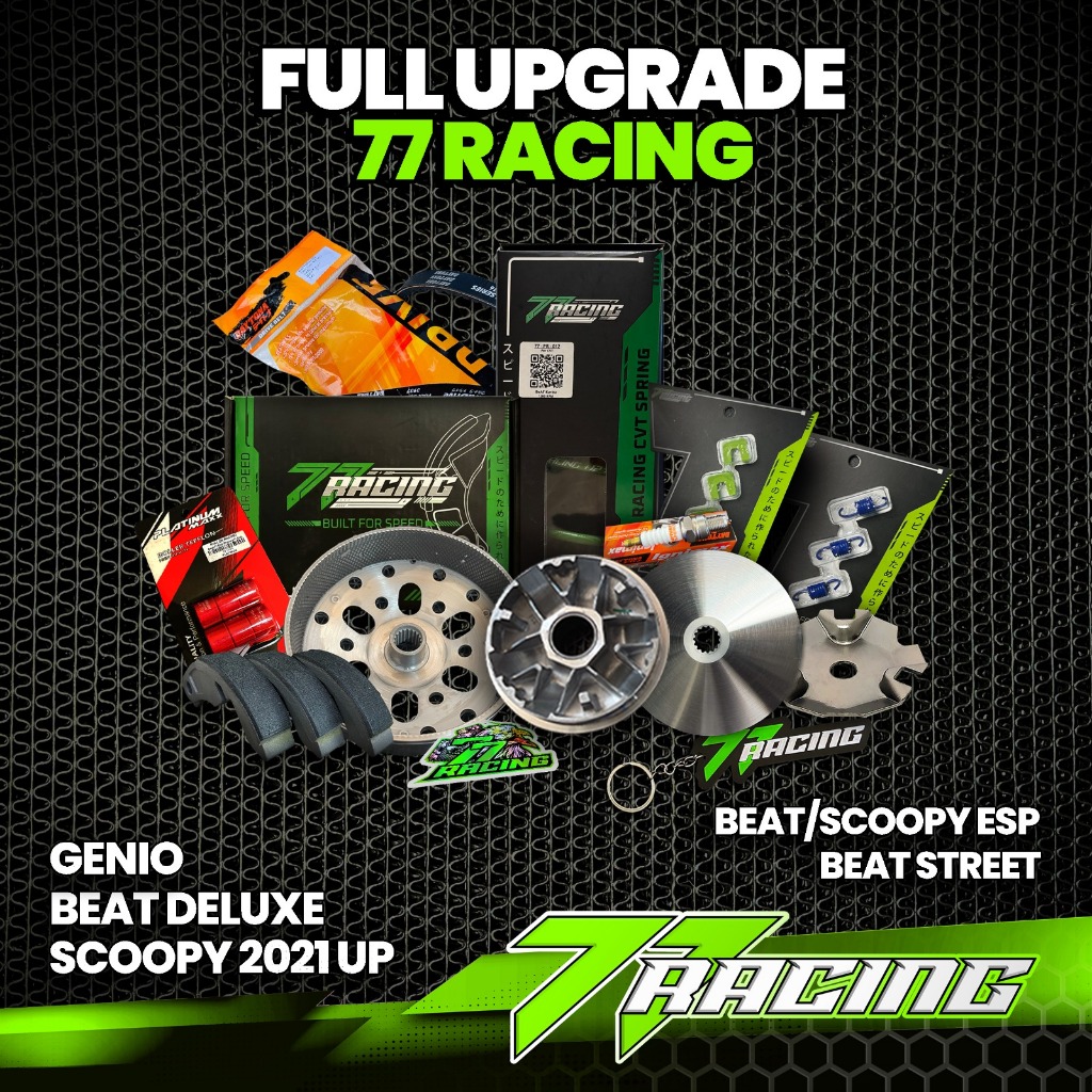 PAKET 77 RACING KIRIAN FULL UPGRADE BEAT DELUXE-GENIO-SCOOPY, BEAT ESP-SCOOPY ESP-VARIO 110 ESP 77 R