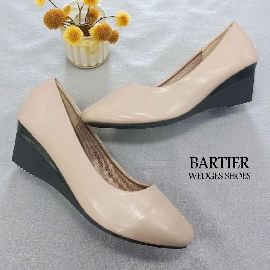 Bartier YYVJ30-758 Sepatu Wedges Wanita - Sepatu Pansus Polos