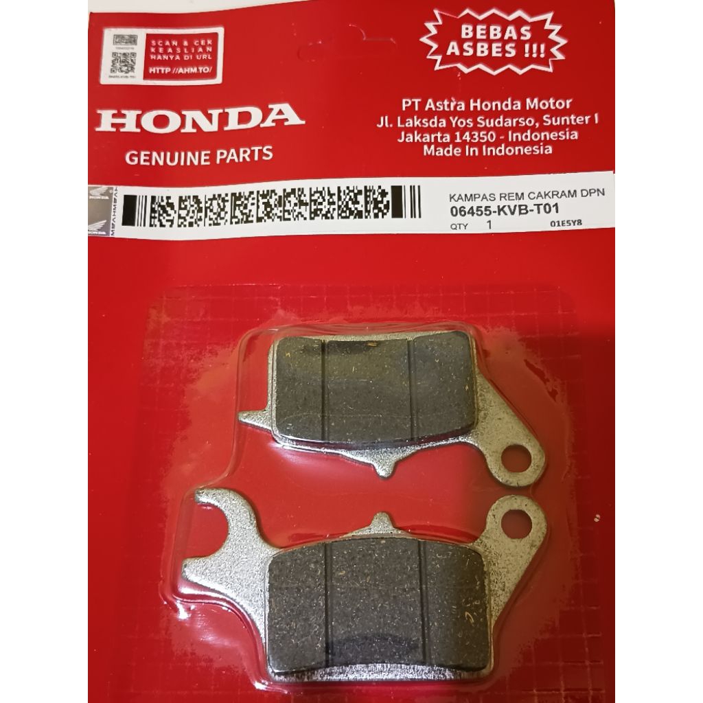 kampas rem depan 06455-KVB-T01