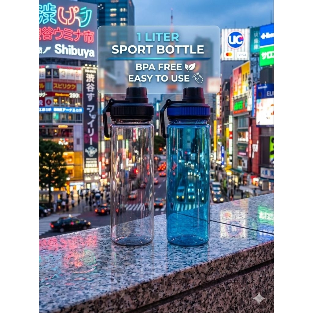 Botol Minum Portable Cup 1 Liter BPA Free