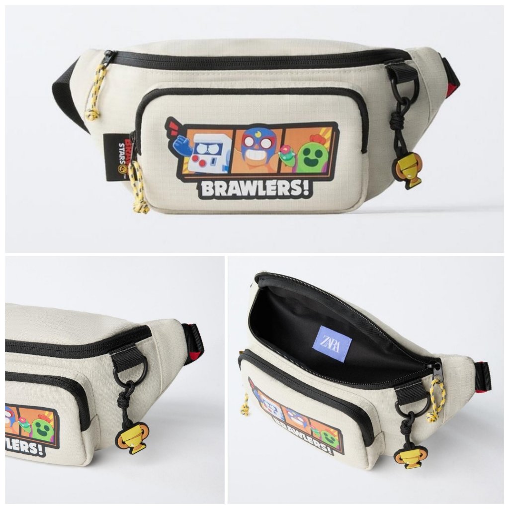 Tas Anak Cowok Zara Kids Brawl Stars Supercell Tas Pinggang Wadah Handphone Anak Laki Cowok Original
