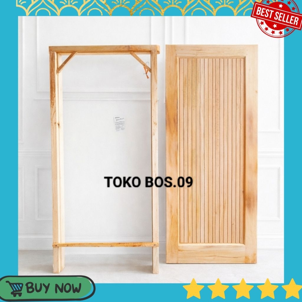 Pintu Dan Kusen Rumah Motif Garis Garis Pintu Kayu Mahoni