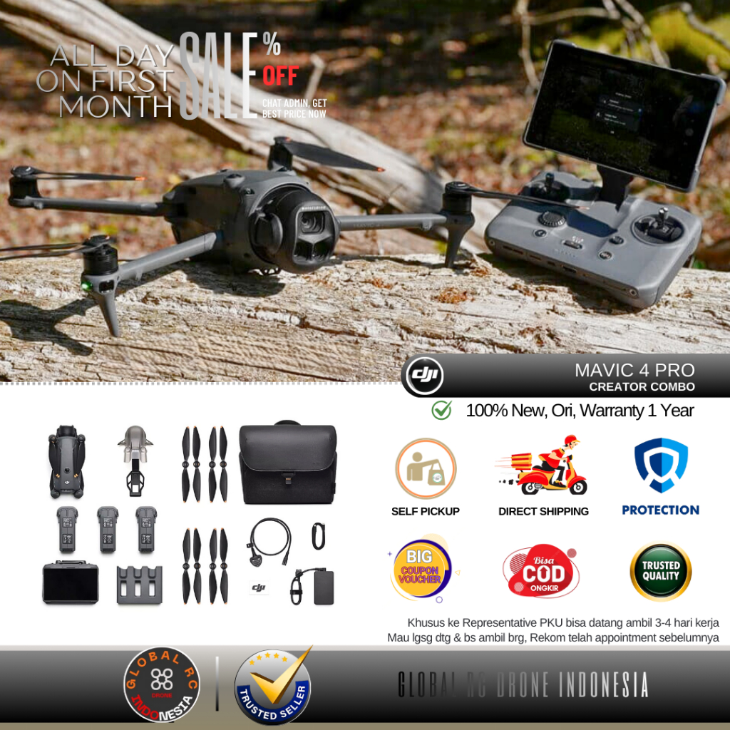 DJI Mavic 4 Pro Creator Combo DJI M4P Internal Storage 512GB (RC Pro 2) | New Gen Remote Controller 