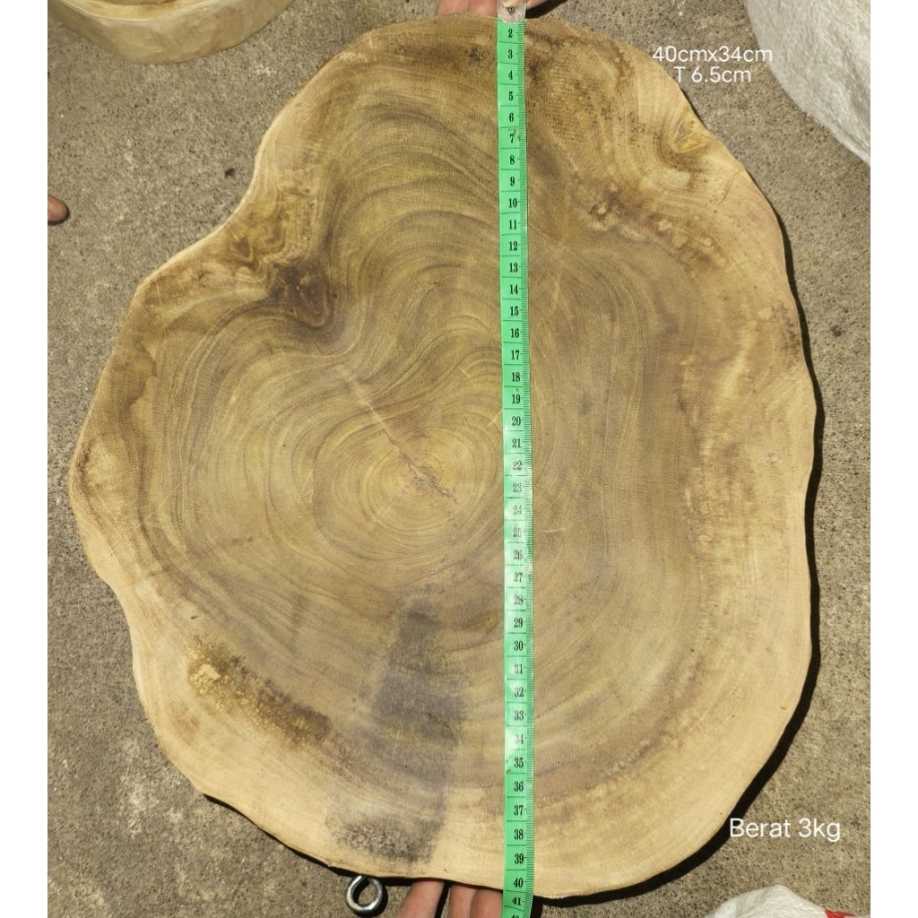 Talenan Bulat Jumbo Kayu Laban 100% Asli